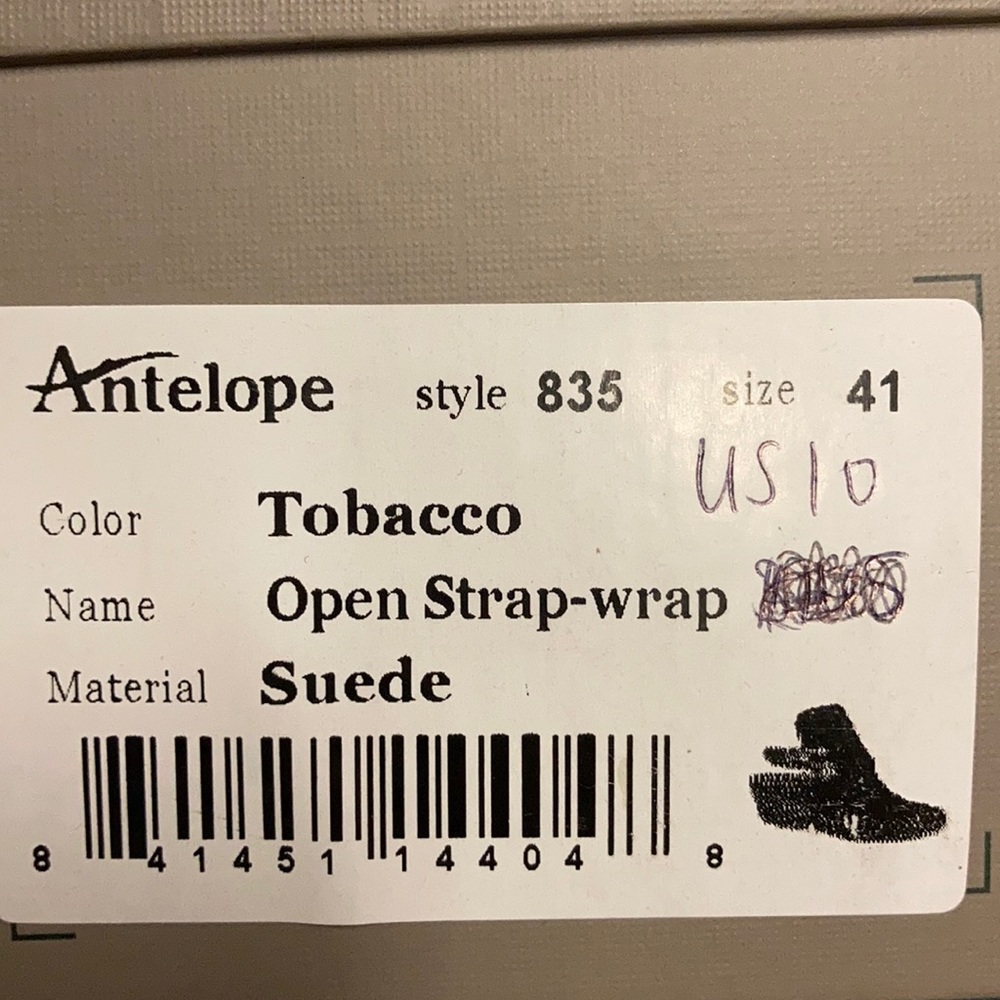 Antelope suede wedge open strap-wrap